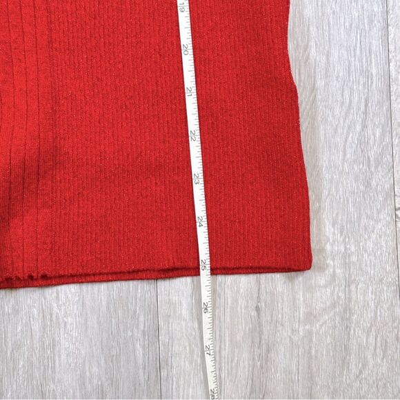 INC International Concept Women's Plus Size Cold Shoulder Red Long Sleeve Top 2X - Picture 6 of 7